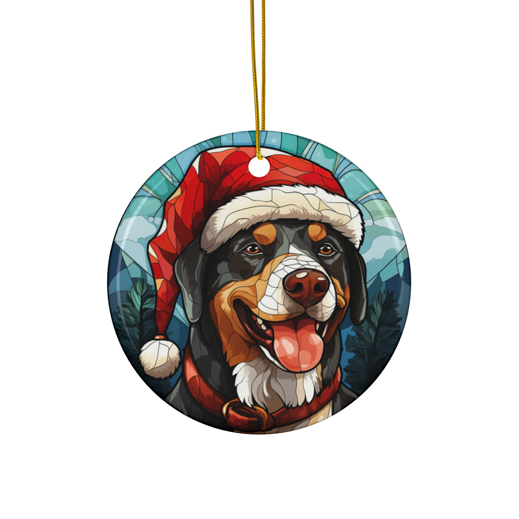 Greater Swiss Mountain Dog Ceramic Disc Ornament                 Item #2668394