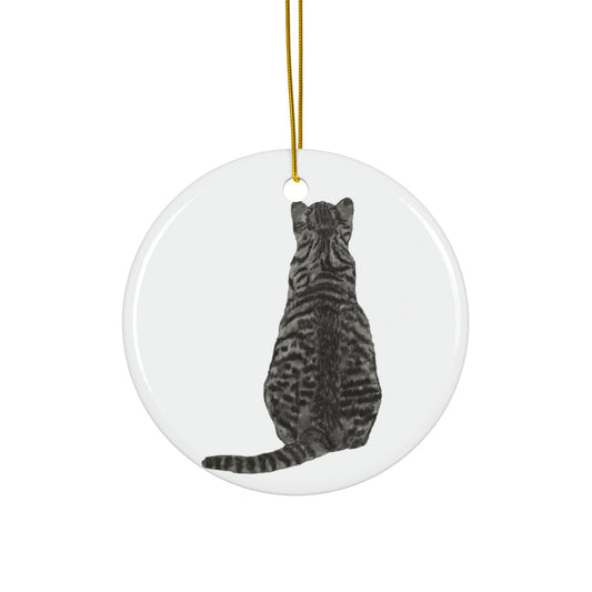 Cat Ceramic Disc Ornament          Item #3925651