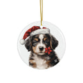 Christmas Dog Ceramic Disc Ornament                Item #981444 - Buckshot's Bargain Barn
