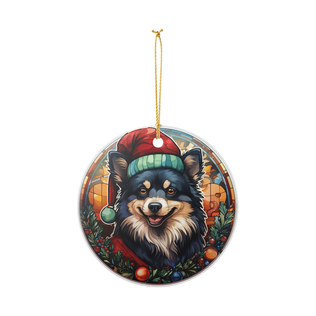 Schipperke Dog Christmas Ceramic Ornament Item #520494