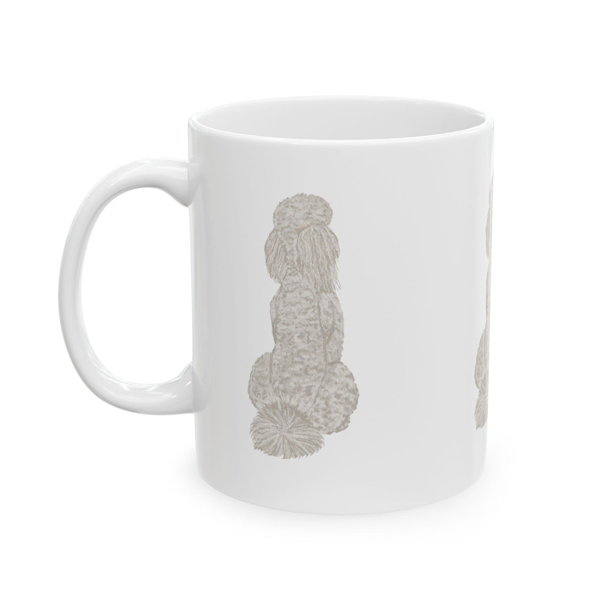 Dog Silhouette Mug – Back View Ceramic Coffee Cup 11oz    Item #697477