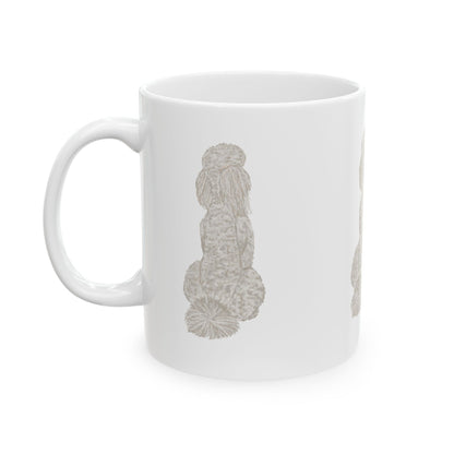 Dog Silhouette Mug – Back View Ceramic Coffee Cup 11oz    Item #697477