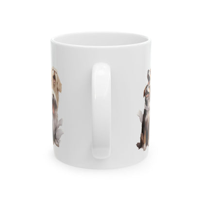 Christmas Dogs Singing Ceramic Mug 11oz   Item #644289