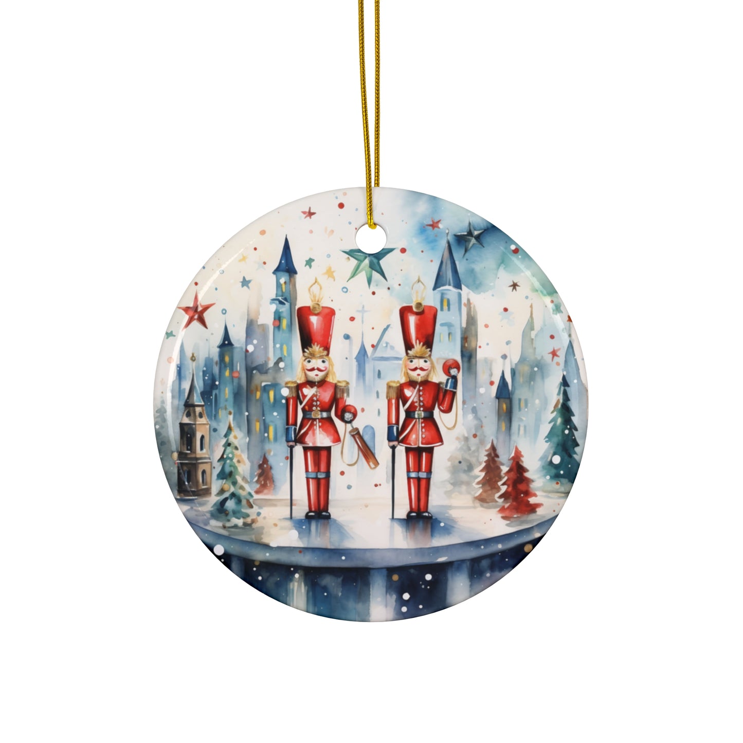 Nutcracker Ceramic Disc Ornament          Item #5240061