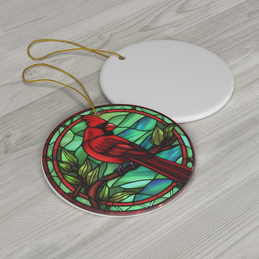 Christmas Cardinal Ceramic Ornament         Item #992043 - Buckshot's Bargain Barn