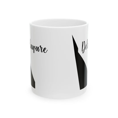Delaware State Silhouette Ceramic Mug – 11oz    Item #90606