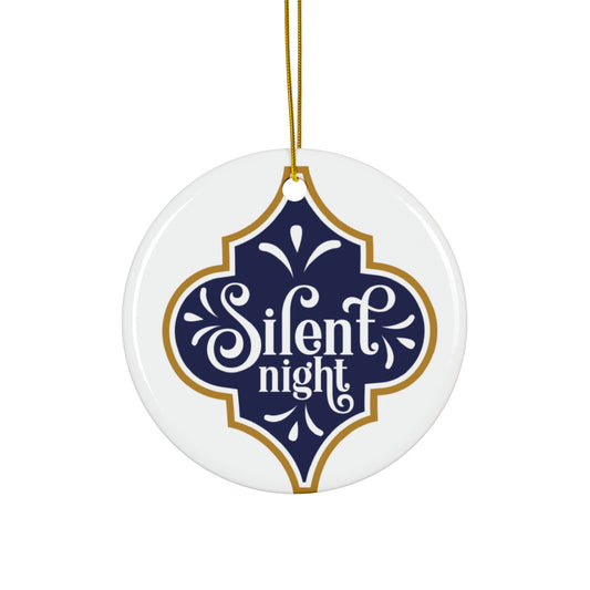 Silent Night Ceramic Disc Ornament      Item #524119