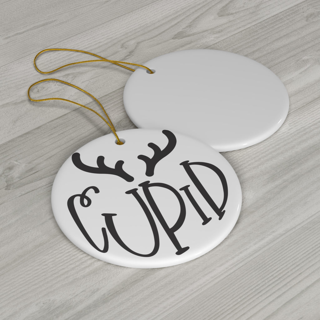 Cupid Reindeer Ceramic Ornament     Item #9719931 - Buckshot's Bargain Barn