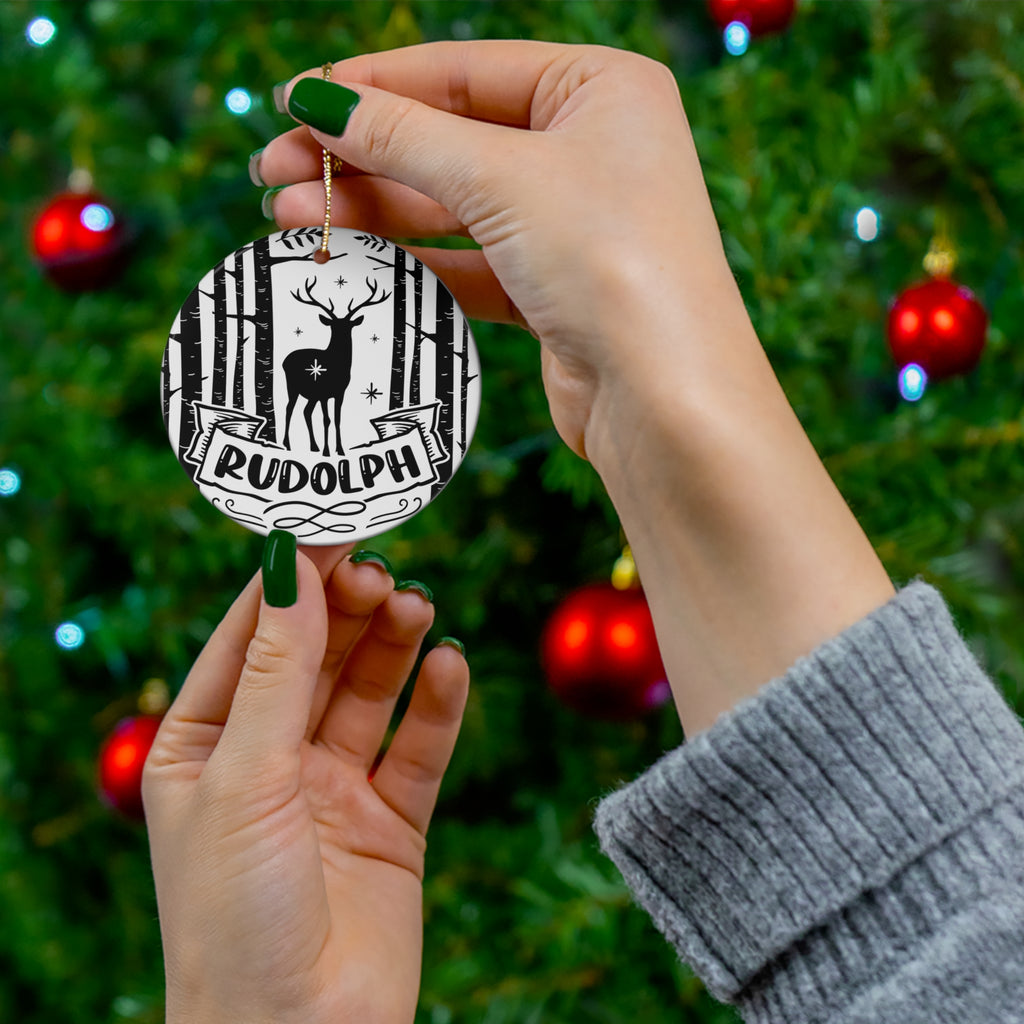 Rudolph Ceramic Disc Ornament         Item #8797689