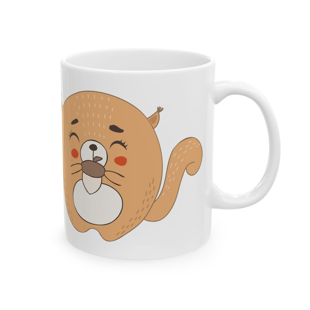 Cute Squirrel Ceramic Mug – Whimsical Animal Coffee Cup 11oz  Item #436151