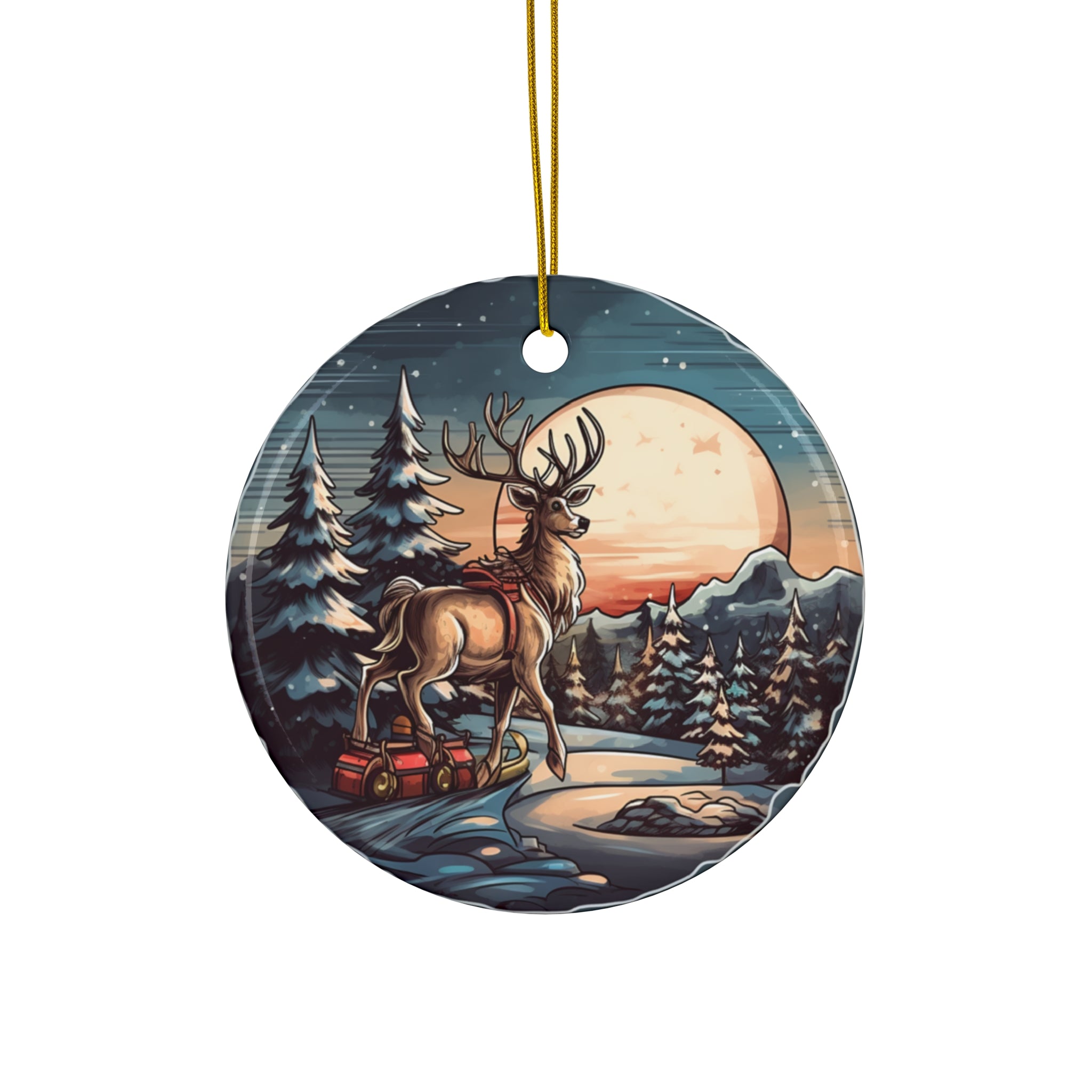 Deer Ceramic Ornament        Item #575813 - Buckshot's Bargain Barn