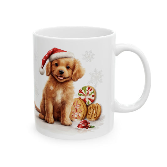 Christmas Dog with Gingerbread Cookies Christmas Mug 11oz   Item #162647