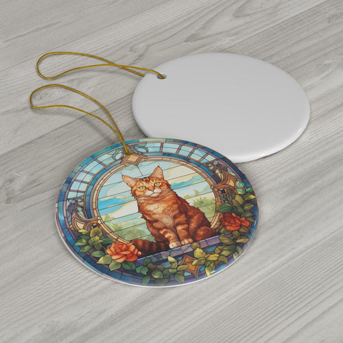 Cat Ceramic Ornament        Item #1351364 - Buckshot's Bargain Barn