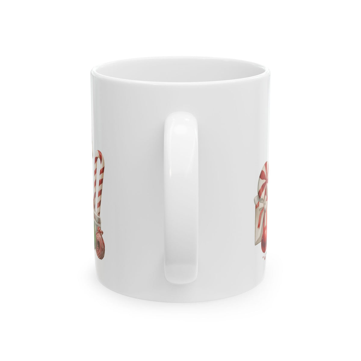 Christmas Candy Cane Bear Ceramic Mug  11oz   Item #197911