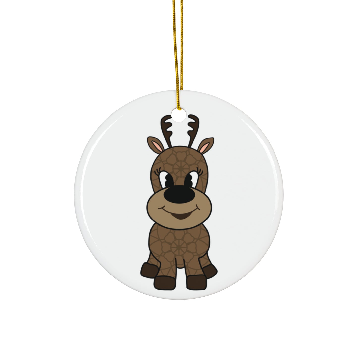 Fawn Ceramic Disc Ornament     Item #3476042