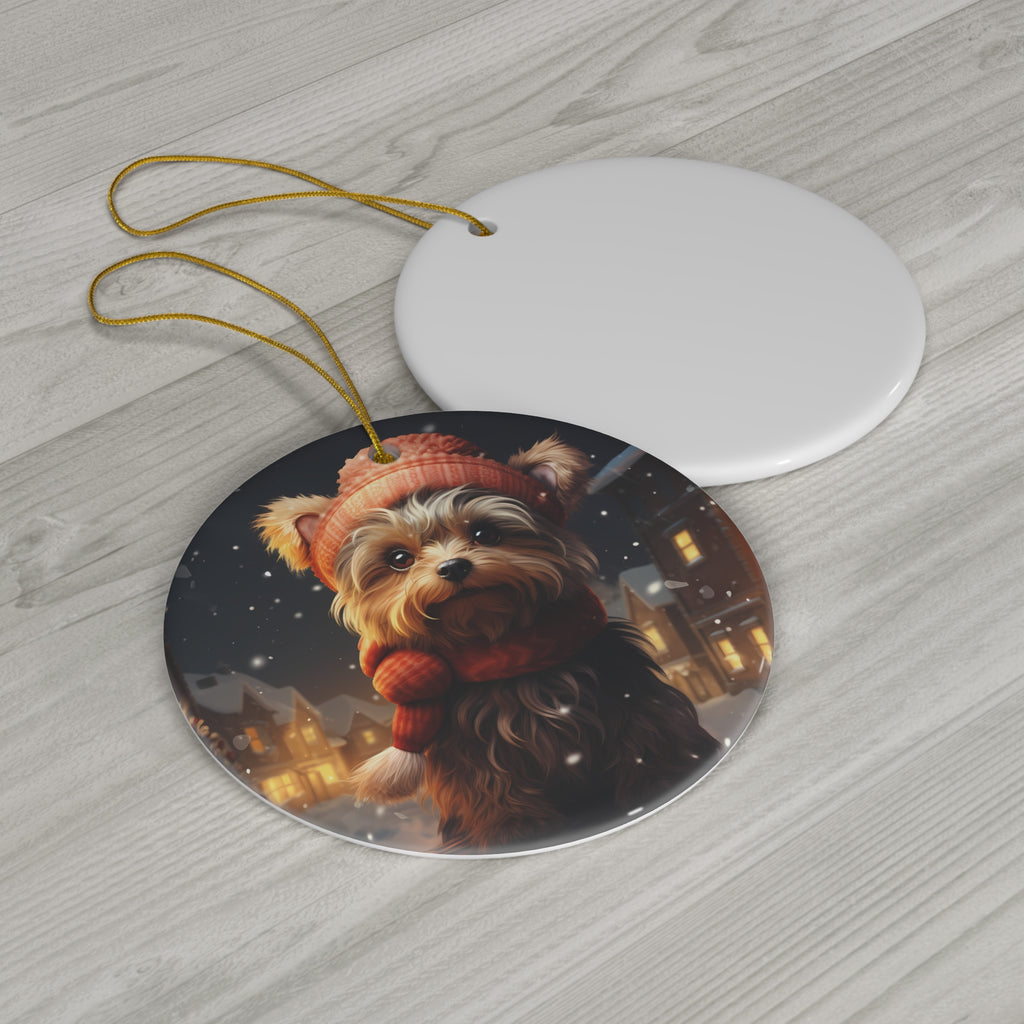 Dog Ceramic Disc Ornament         Item #8692164
