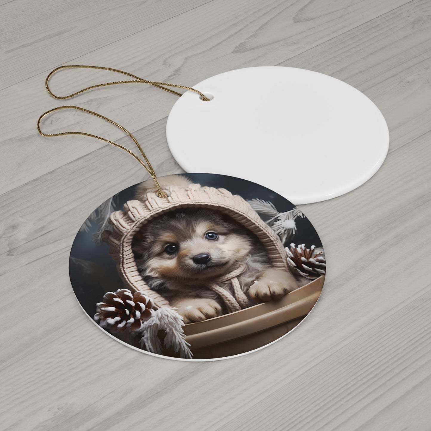 Dog Ceramic Disc Ornament            Item #8690971