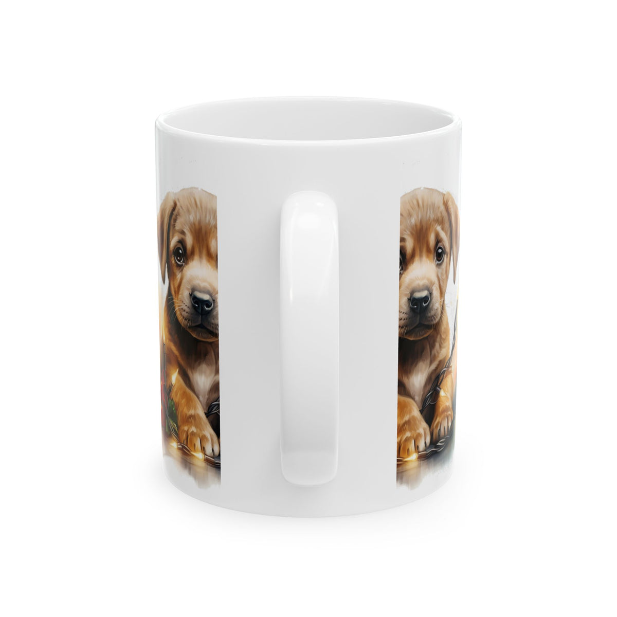 Cute Puppy Ceramic Mug – Adorable Brown Pup Coffee Cup 11oz  Item #80459