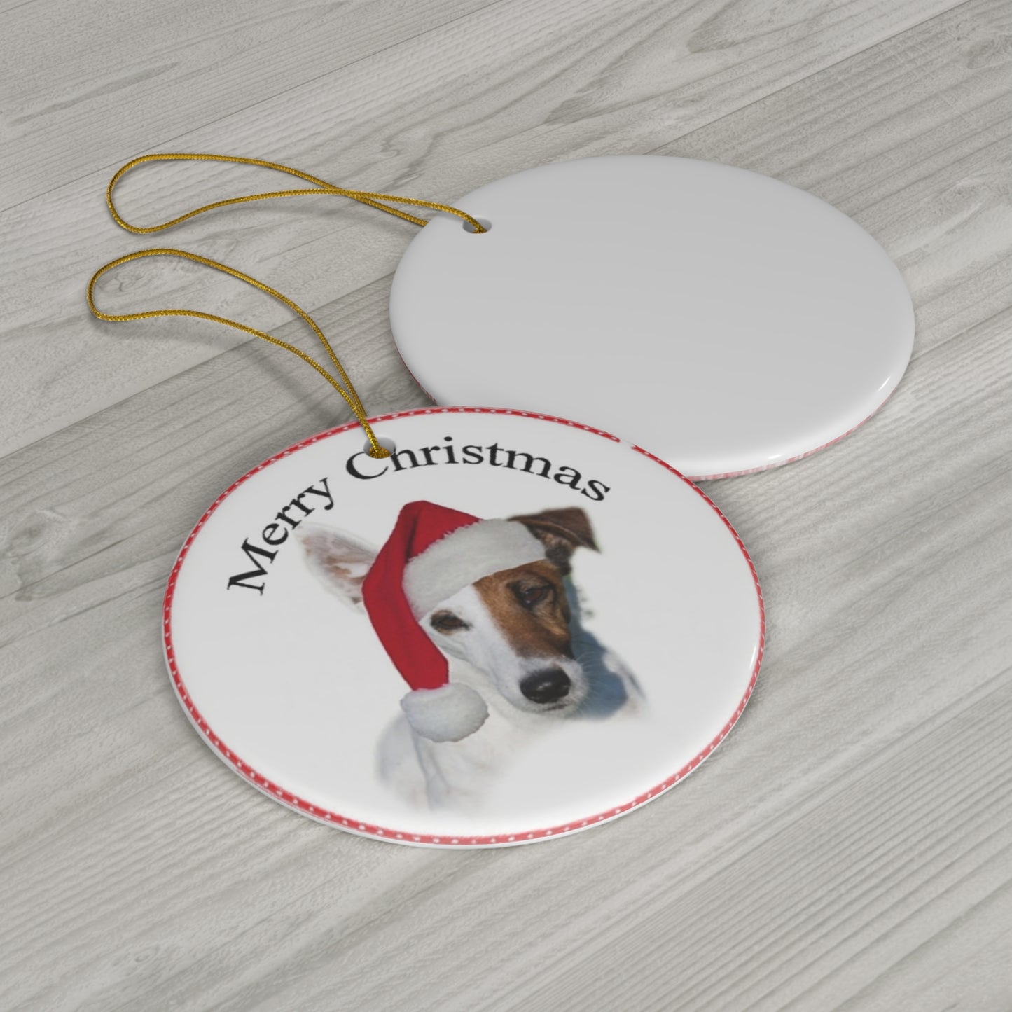 Ceramic Ornament - Merry Christmas Dog     Item #2261147