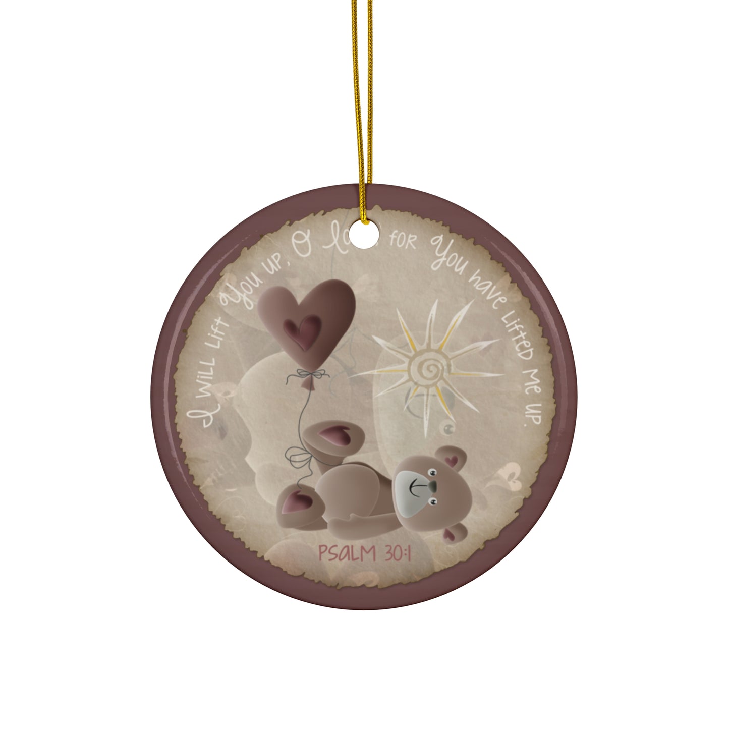 Bear Ceramic Disc Ornament          Item #1594851