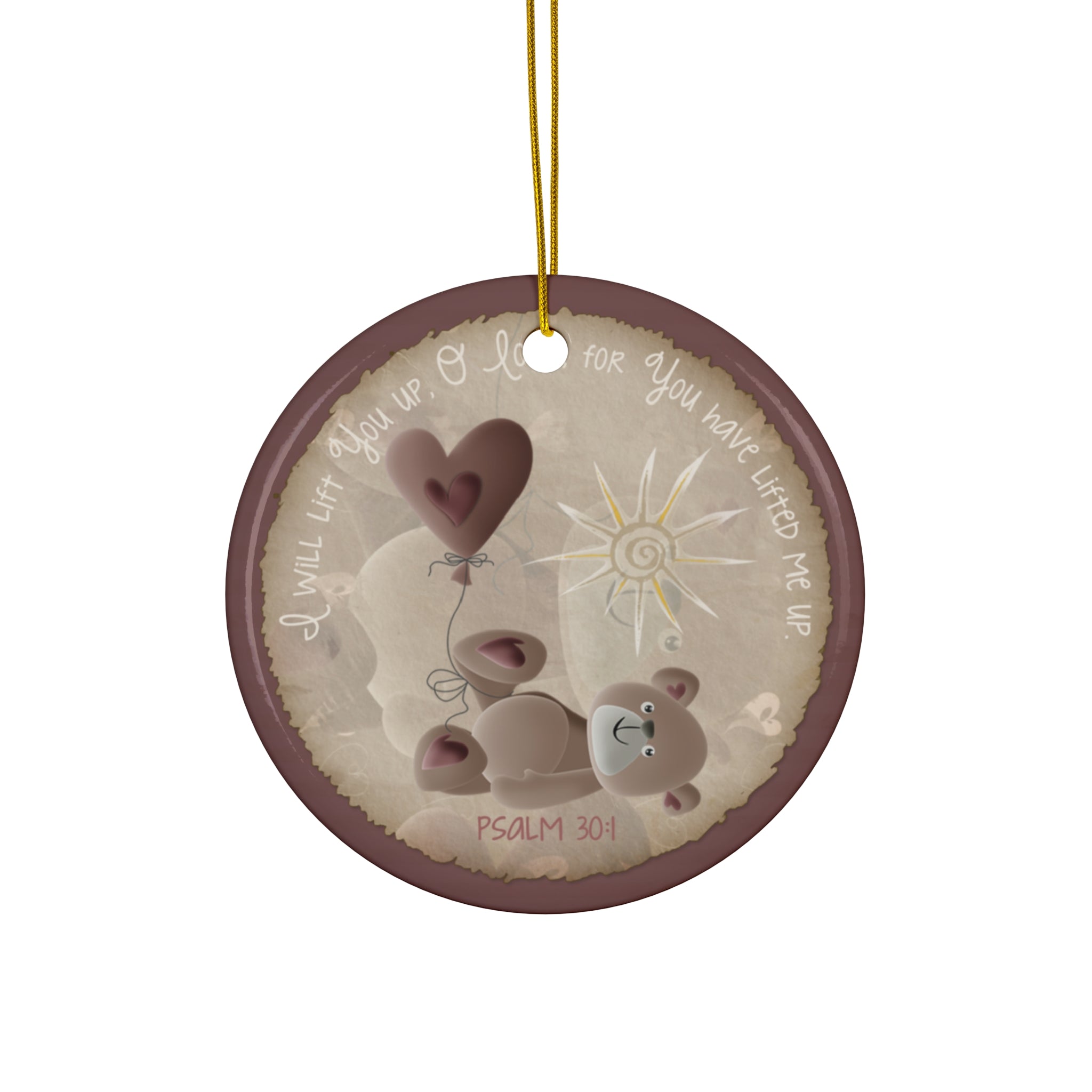 Bear Ceramic Disc Ornament          Item #1594851