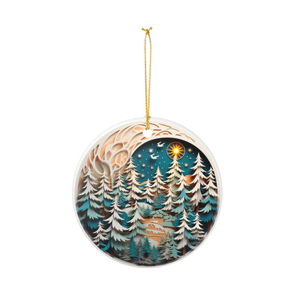 Winter Forest Ceramic Ornament   Item #319874