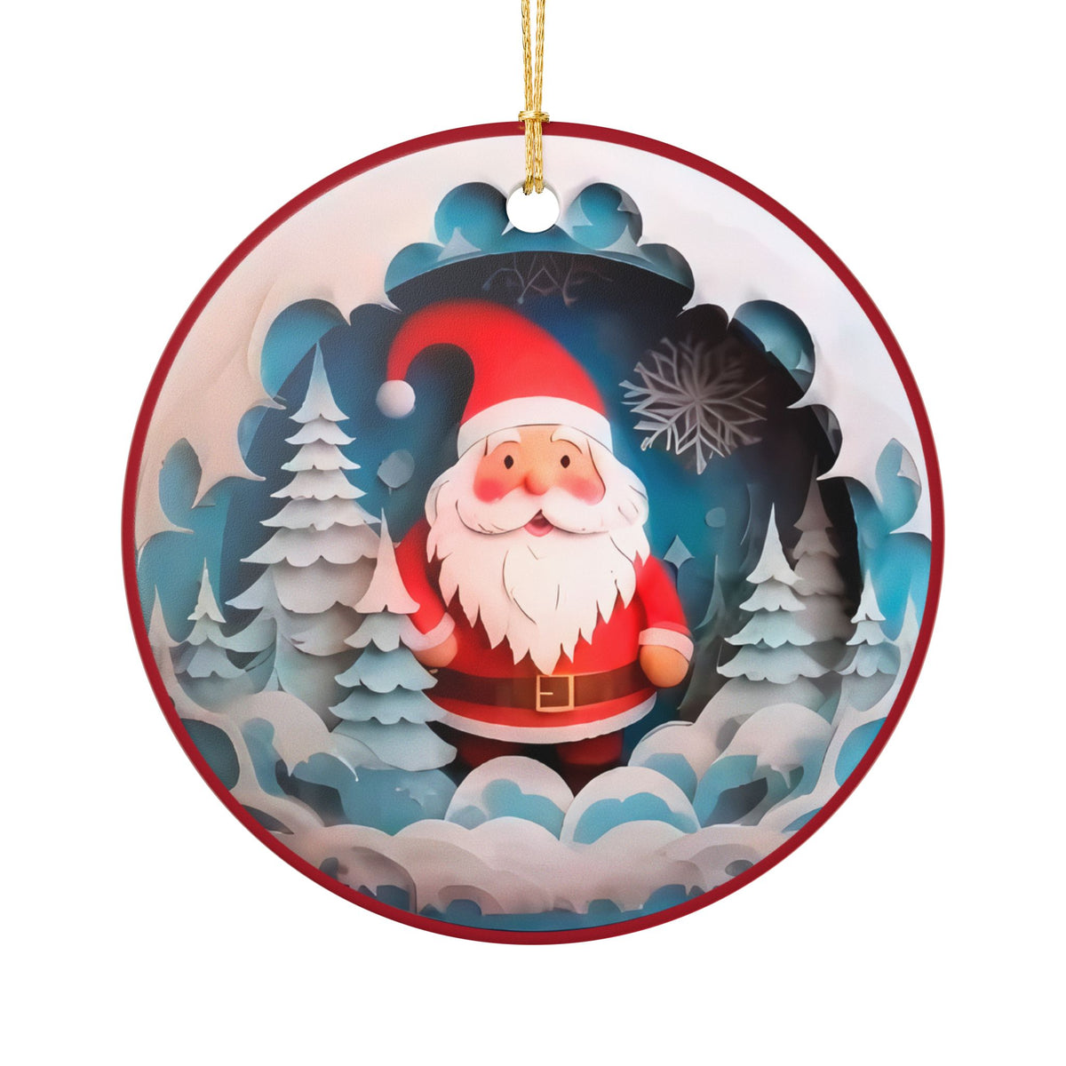 Santa Claus Christmas Ceramic Ornament    Item #322761