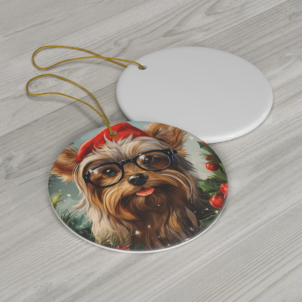 Dog Ceramic Disc Ornament          Item #361354