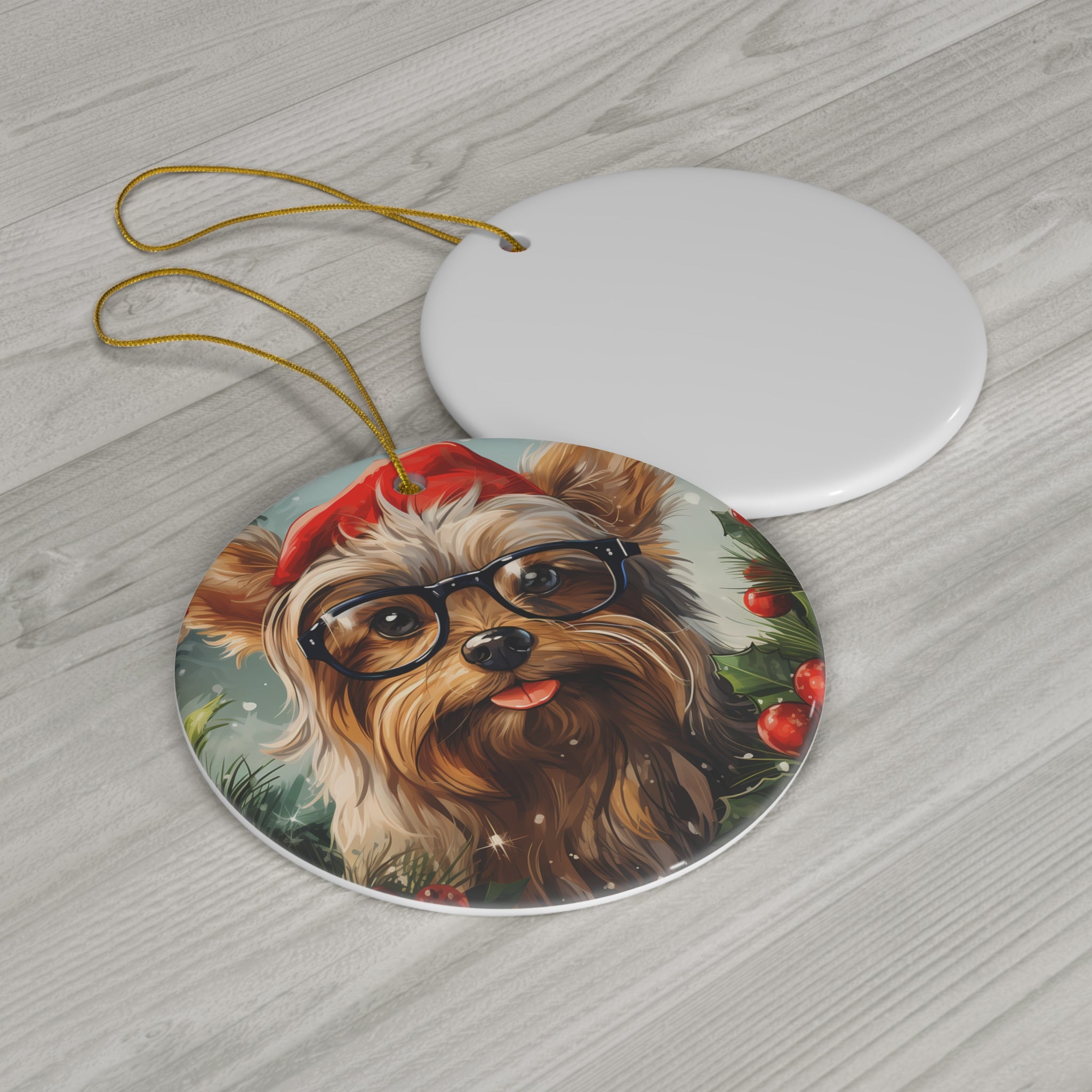 Dog Ceramic Disc Ornament          Item #361354
