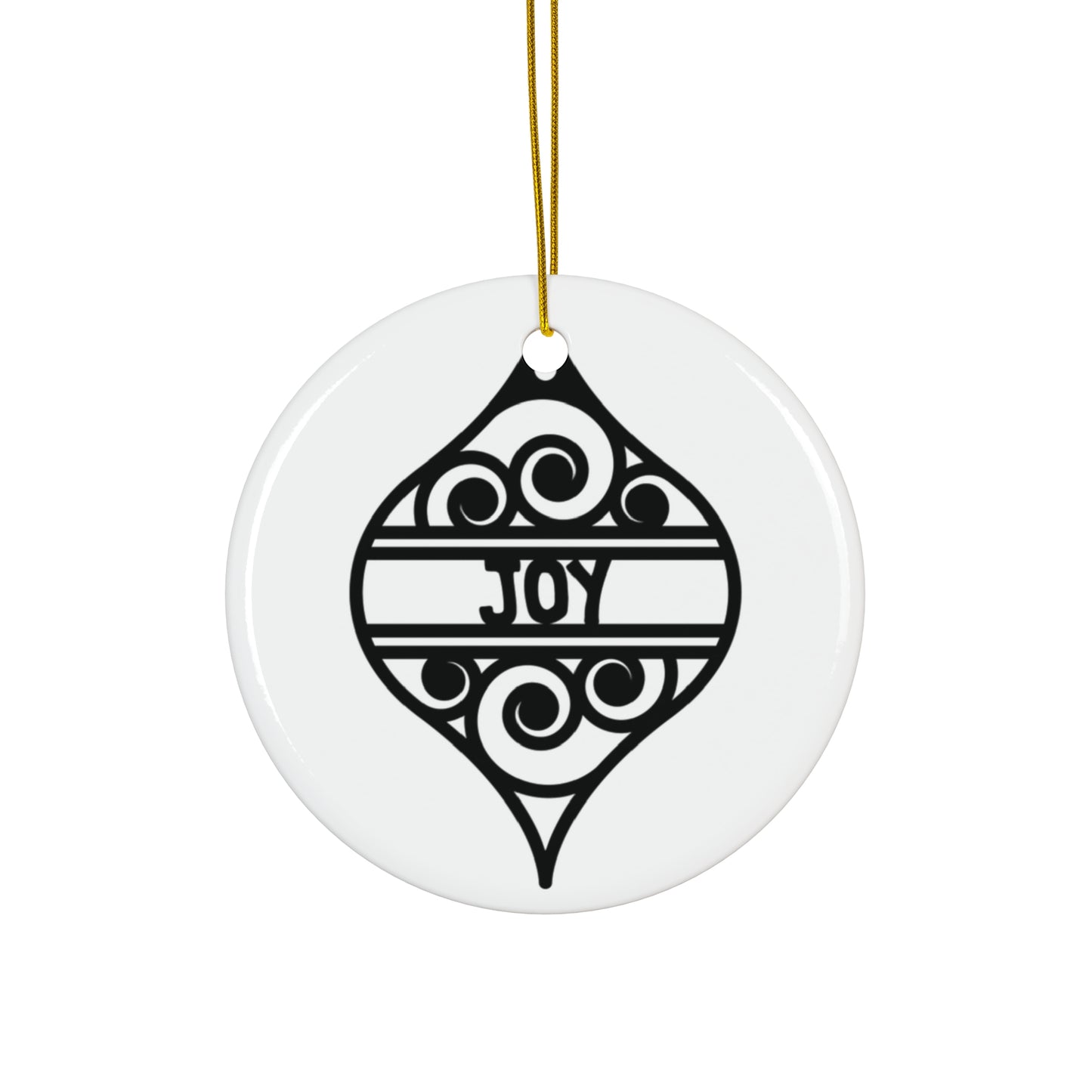 Joy Ceramic Disc Ornament     Item #470856