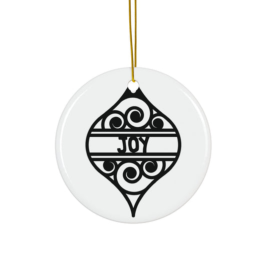 Joy Ceramic Disc Ornament     Item #470856