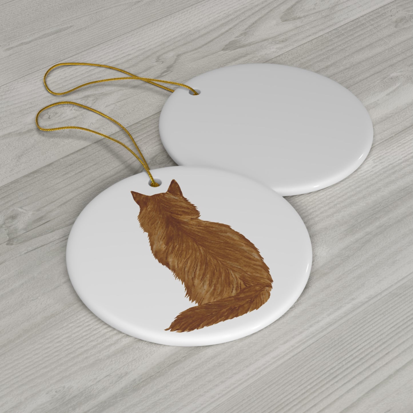 Cat Ceramic Disc Ornament         Item #9709655