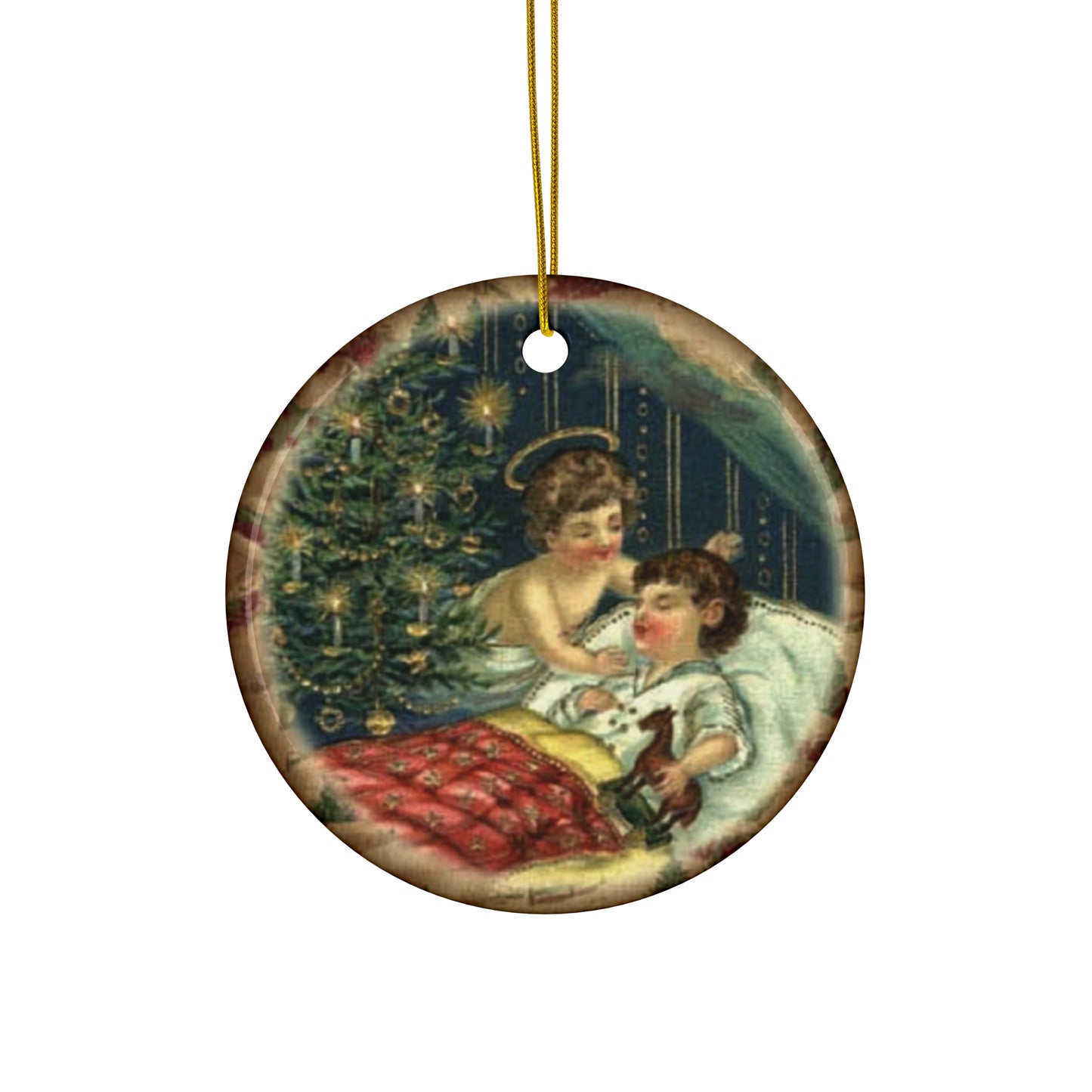 Angels Ceramic Disc Ornament      Item #1171704