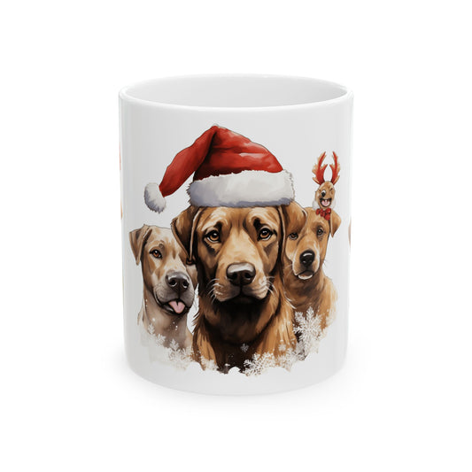 Christmas Dog Trio Ceramic Mug 11oz   Item #900389