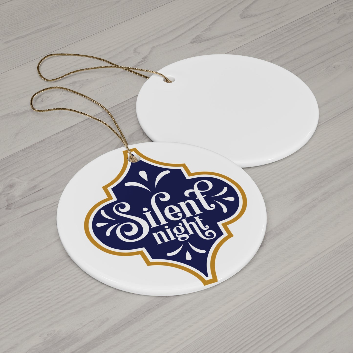 Silent Night Ceramic Disc Ornament      Item #524119