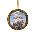 Sailing Ship Ceramic Disc Ornament       Item #2258016