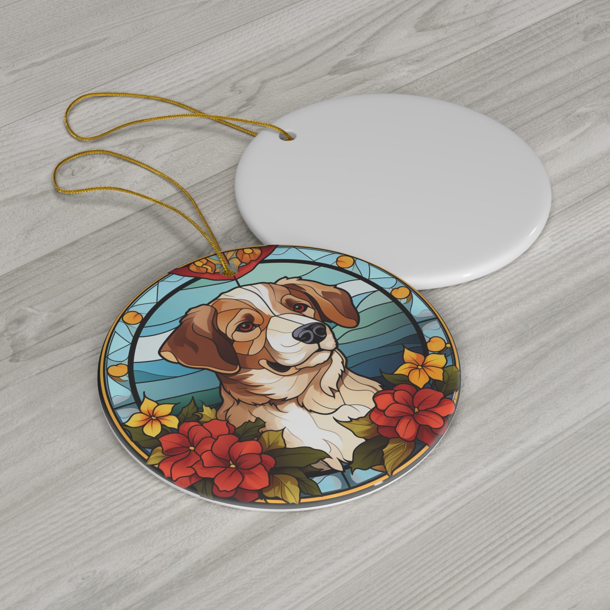 Christmas Dog Ceramic Ornament           Item #7632157 - Buckshot's Bargain Barn