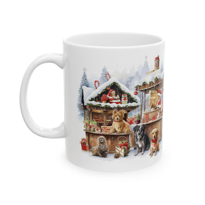 Christmas Puppy Holiday Market Ceramic Mug 11oz  Item #665607