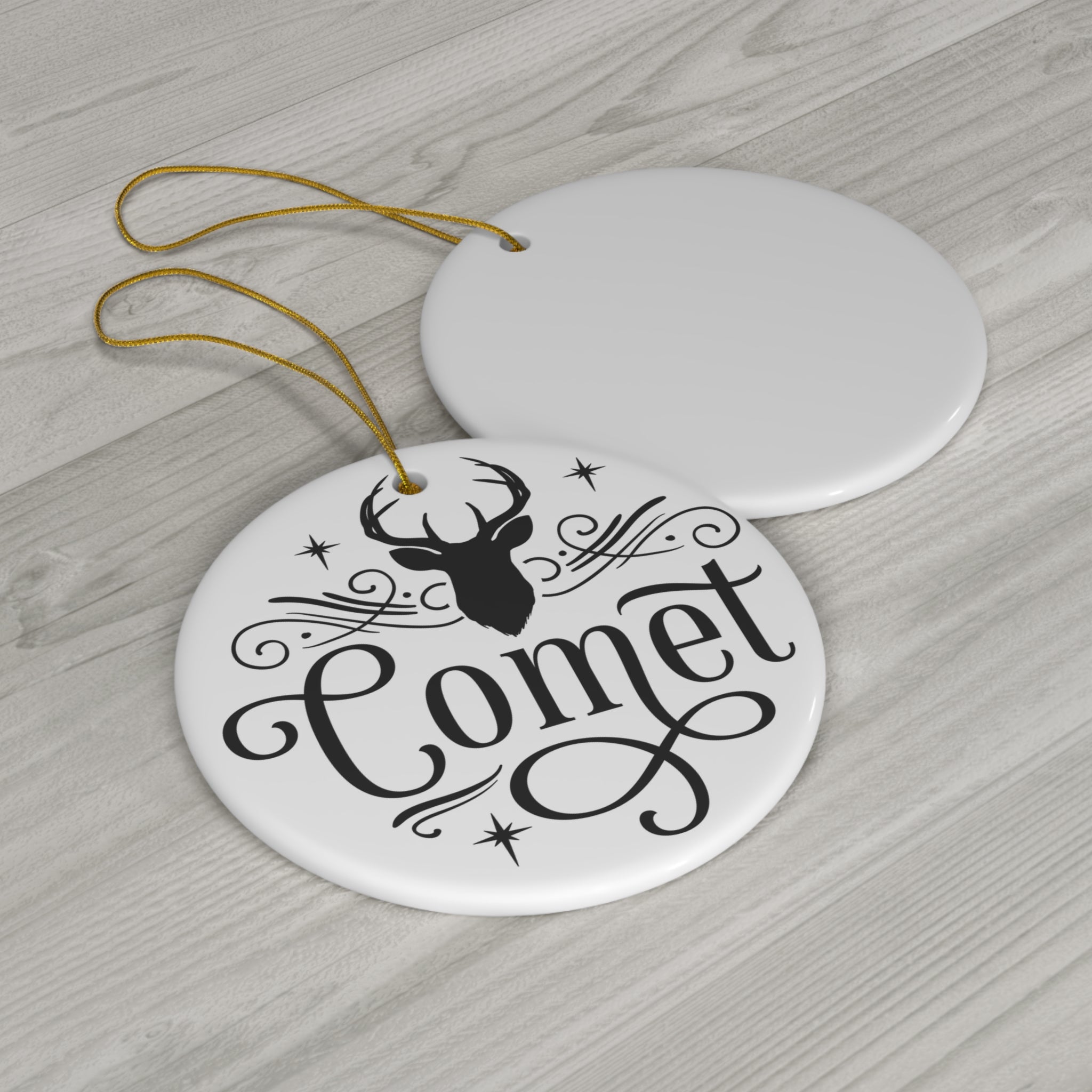 Comet Reindeer Ceramic Ornament By Santa's Creations     Item #605176 - Buckshot's Bargain Barn
