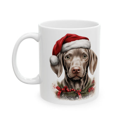 Festive Santa Dog Christmas Ceramic Mug 11oz  Item #44878