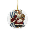 Santa Ceramic Disc Ornament            Item #9293577