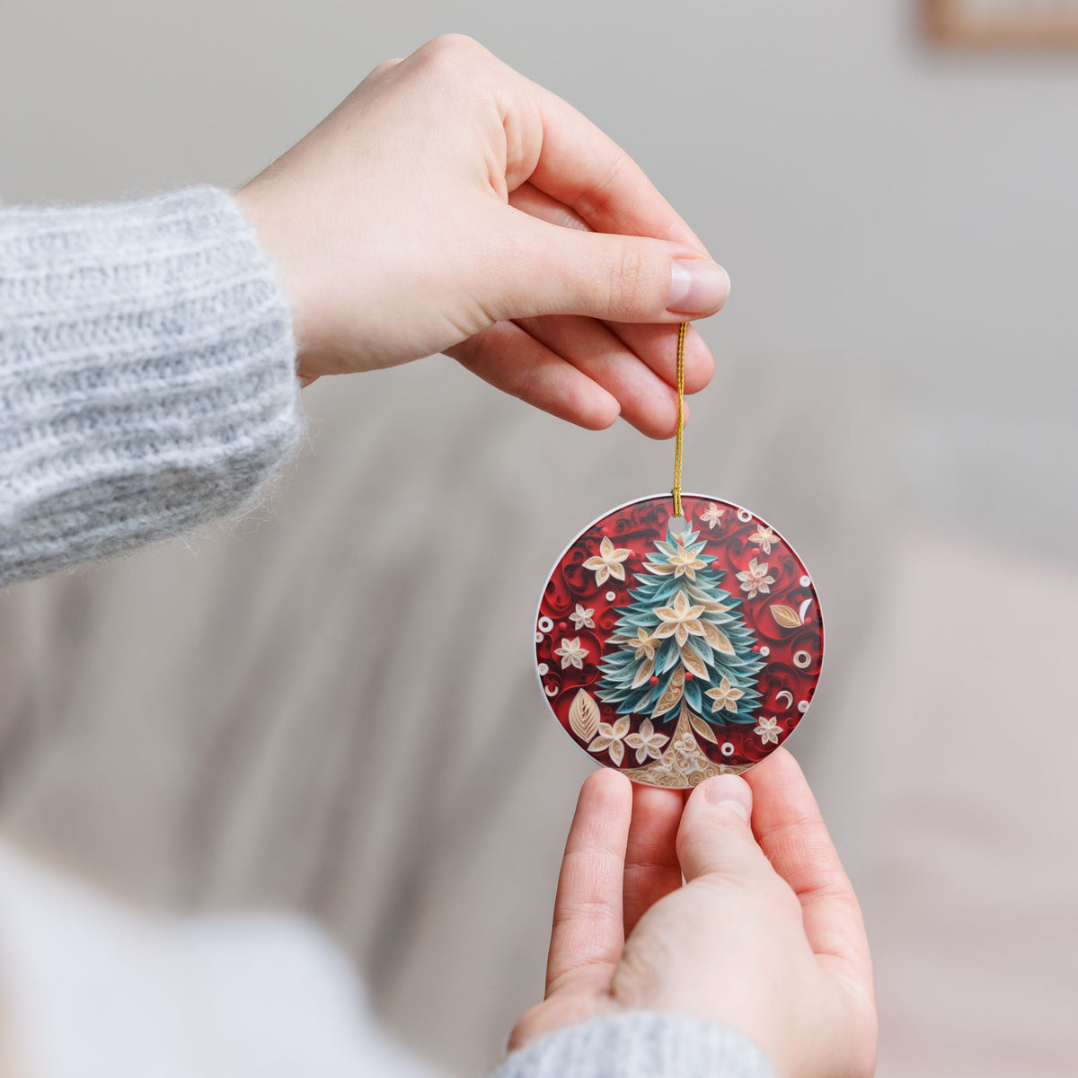 Christmas Tree Ceramic Ornament    Item #402989