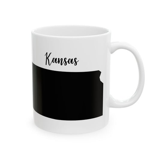 Kansas State Silhouette Ceramic Mug – 11oz    Item #288226