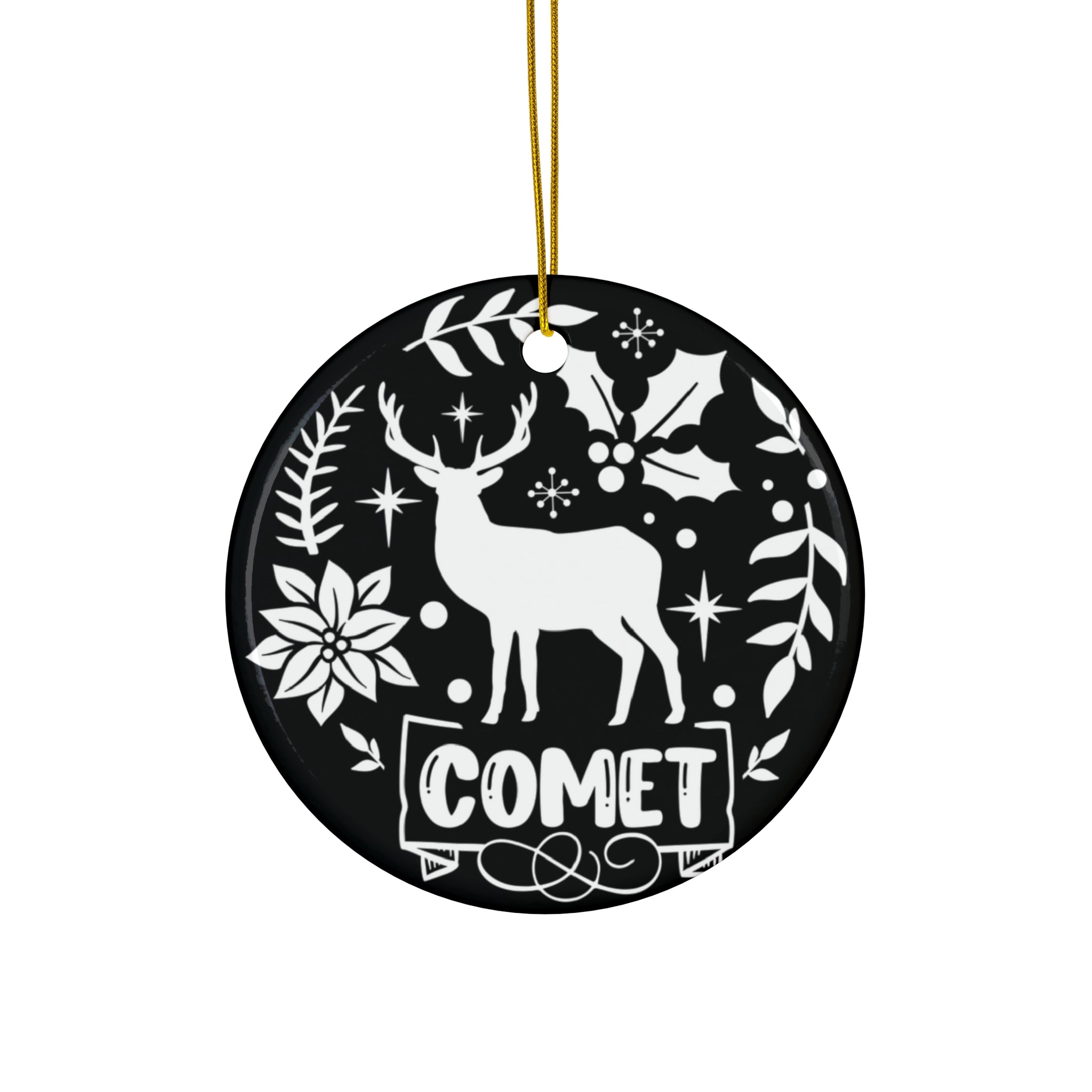 Comet Ceramic Disc Ornament            Item #112465