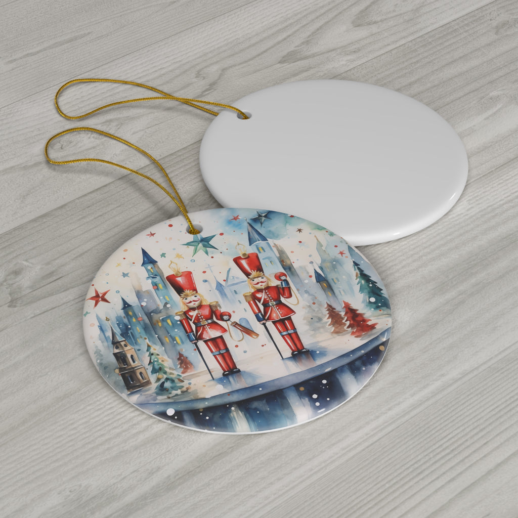 Nutcracker Ceramic Disc Ornament          Item #5240061