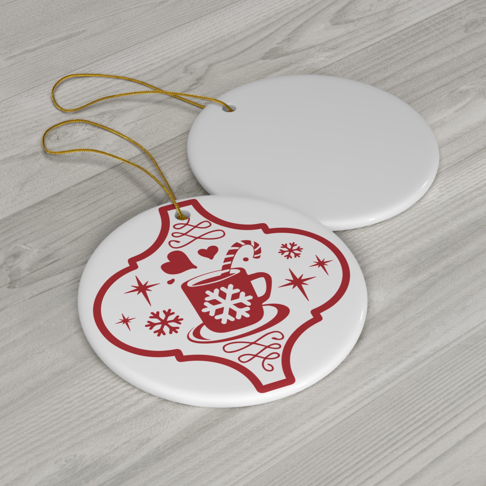Christmas Mug Ceramic Disc Ornament          Item #3605932