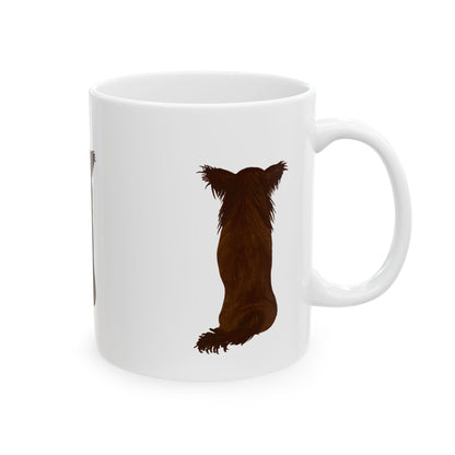Brown Dog Silhouette Mug – Back View Ceramic Coffee Cup 11oz    Item #10019