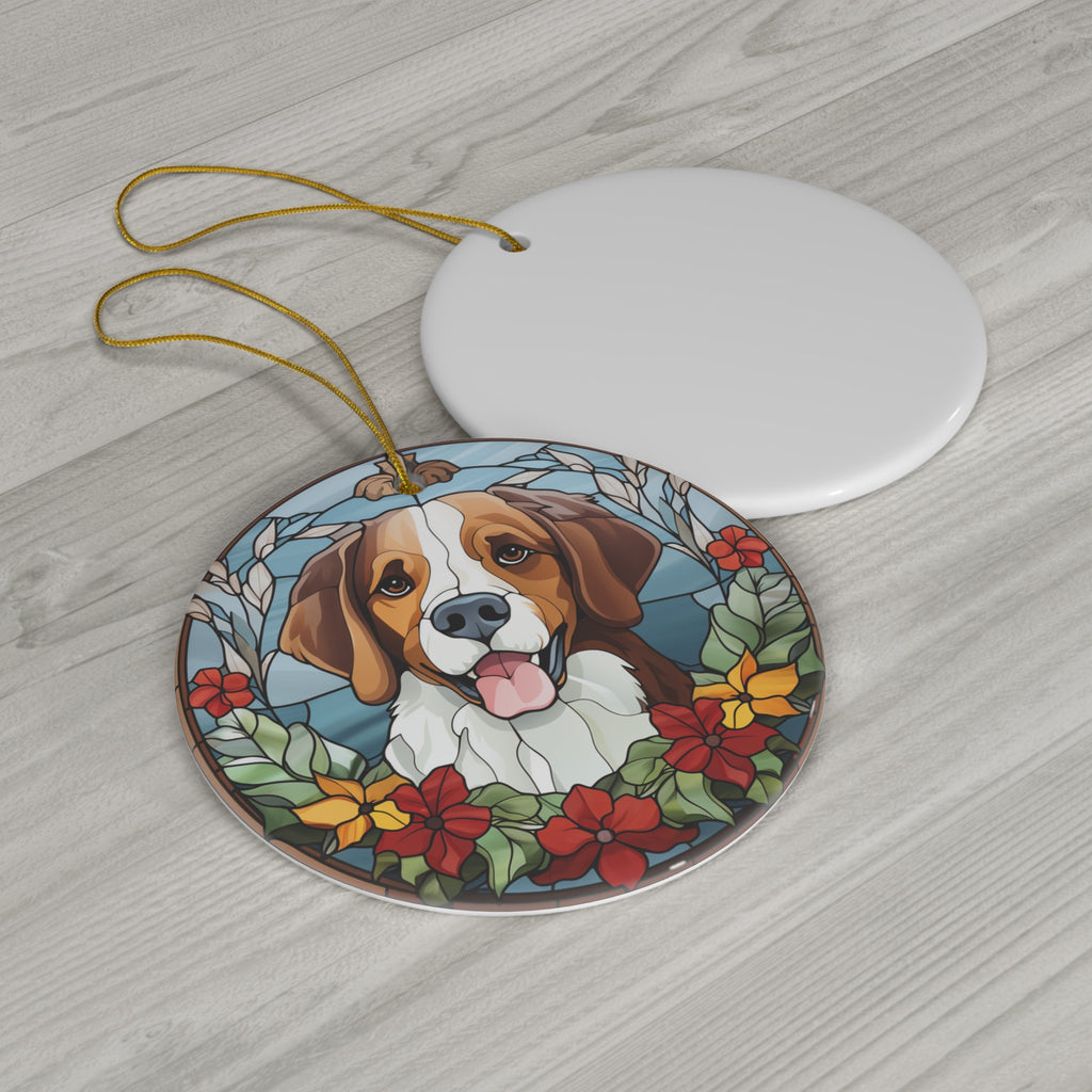 Dog Ceramic Disc Ornament        Item #2142051