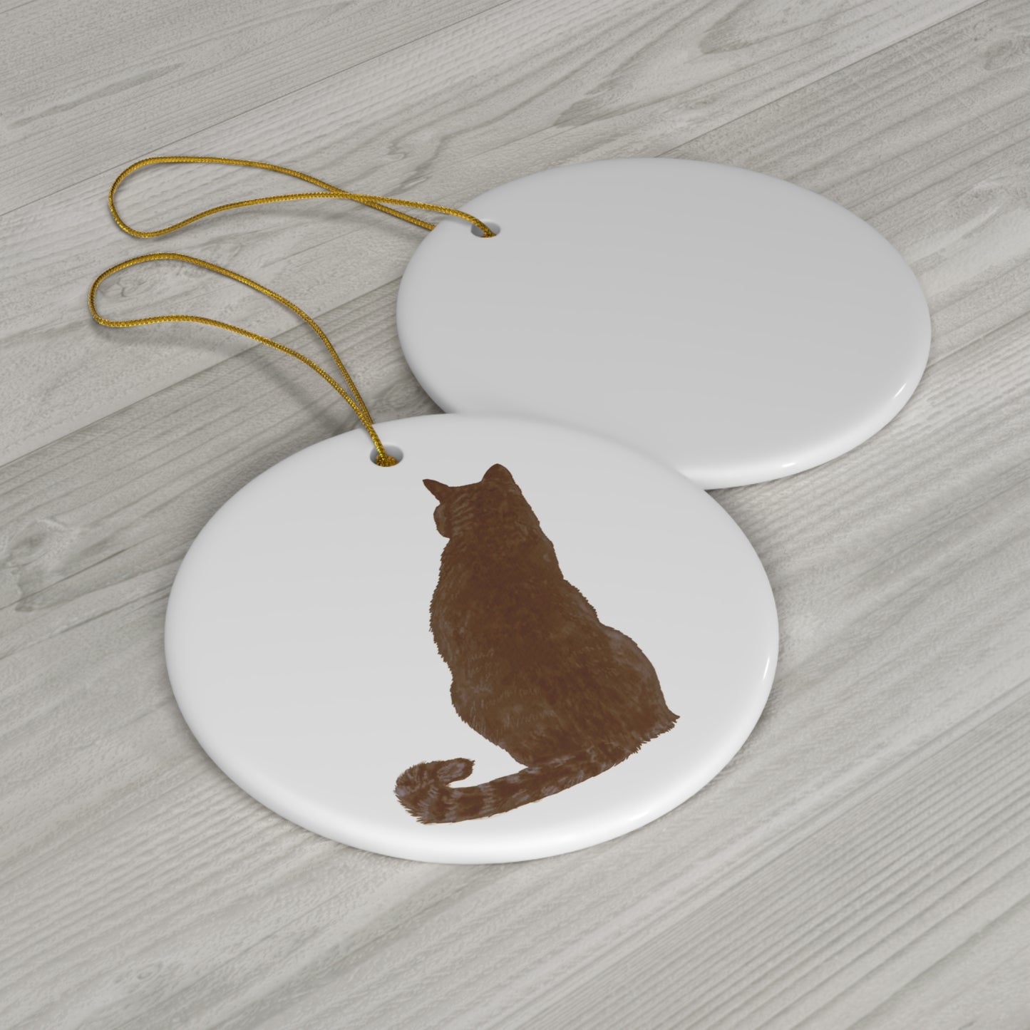 Cat Ceramic Disc Ornament           Item #2841071