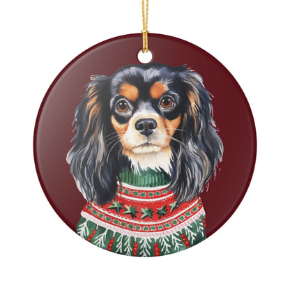 Christmas Cavalier King Charles Spaniel Ceramic Ornament   Item #484976